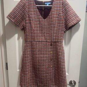 Draper James Pink and White A-Line Mini Dress